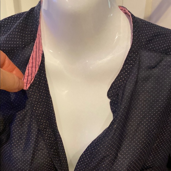 HOLDING HORSES Blue and Black Cuffed Sleeve Button Down Shirt - Picture 2 of 4